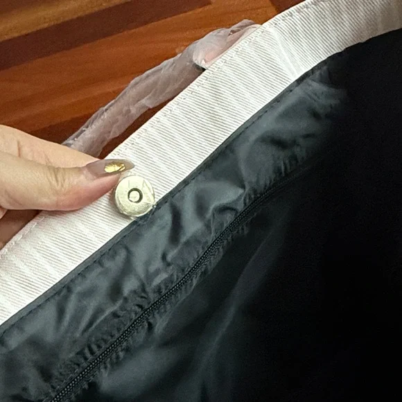 Victoria's Secret Pale Pink and White Striped Tote - Picture 4 of 4